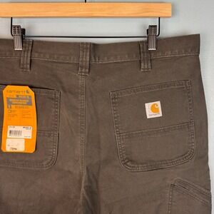 NEW Carhartt Rugged Flex Relaxed Fit Canvas Work Pants Mens 36x30 Green BN2291-M
